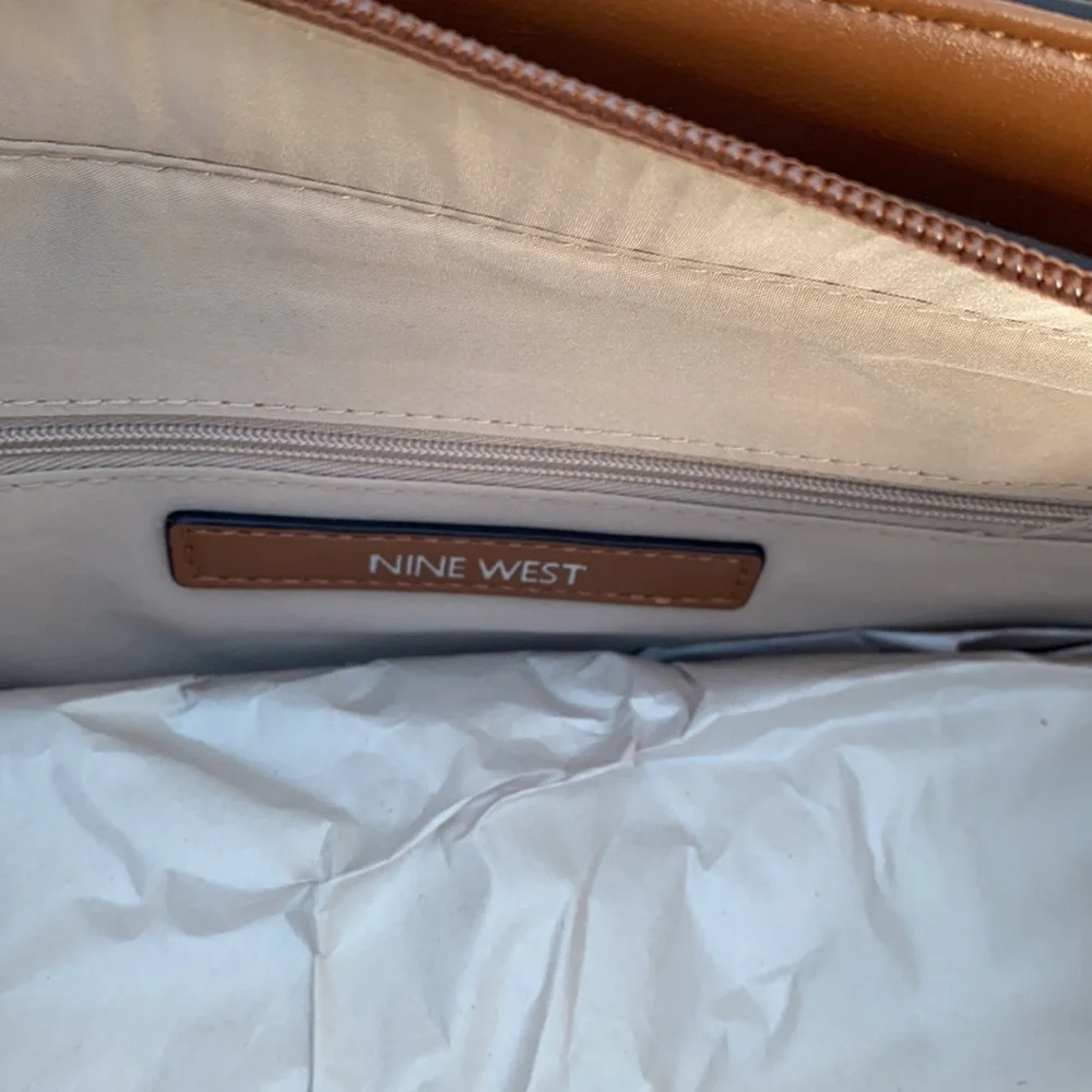 New NINE WEST Mocha Cherry Tote